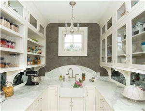 Calacatta Gold Marble Kitchen Countertop, Kitchen Design