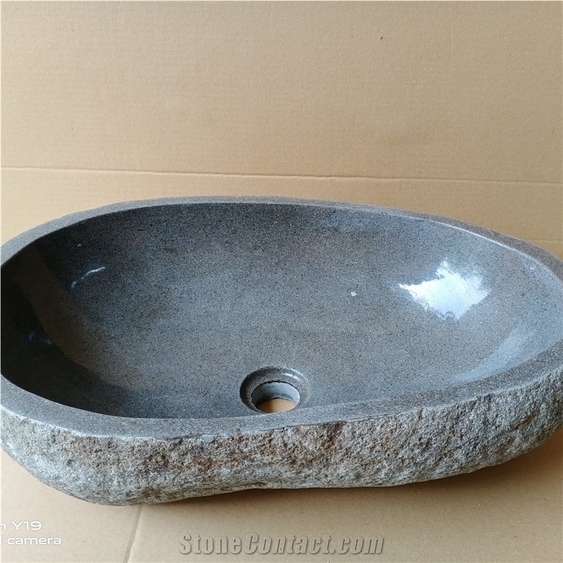Batu Andesite River Stone Vessel Sink