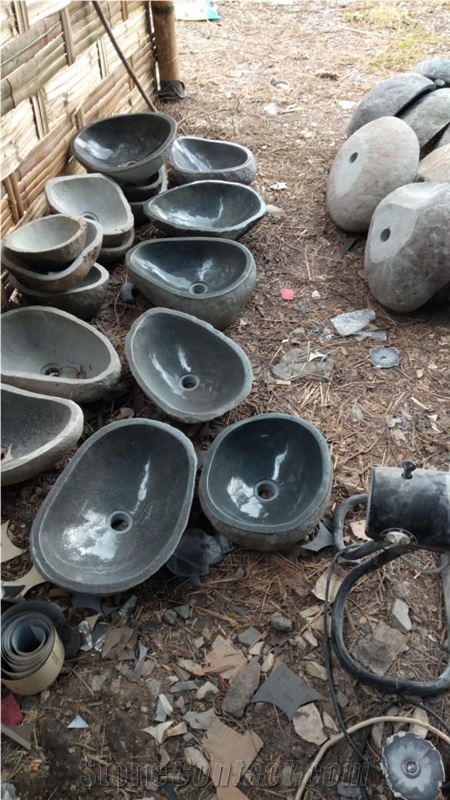 Batu Andesite River Stone Vessel Sink