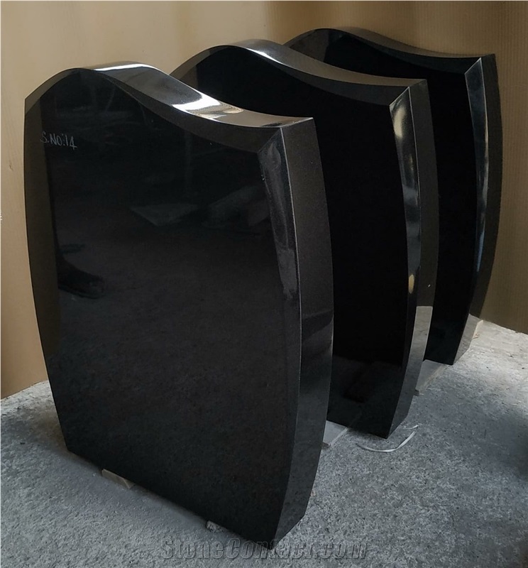 Jet Black Granite,Absolute Black,Bahama Blue, Tan Brown Granite Monuments, Headstones