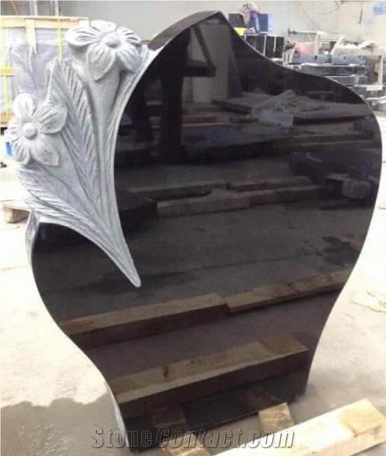 Jet Black Granite,Absolute Black,Bahama Blue, Tan Brown Granite Monuments, Headstones