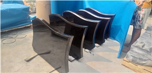 Jet Black Granite,Absolute Black,Bahama Blue, Tan Brown Granite Monuments, Headstones