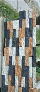 Wall Cladding Random Orange, Black,White, Xiolit Cladding Stone