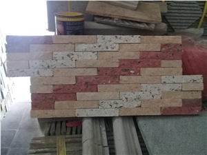 Wall Cladding Red, Cream and White Spots