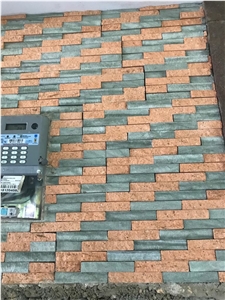 Wall Cladding Xiolit and Orange Mosaic