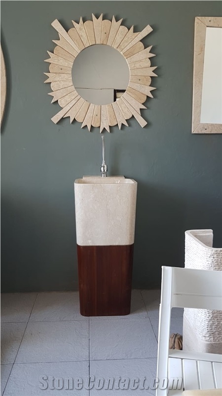 Wastafel-Wash Basin Combination Wooden Teak Padestal
