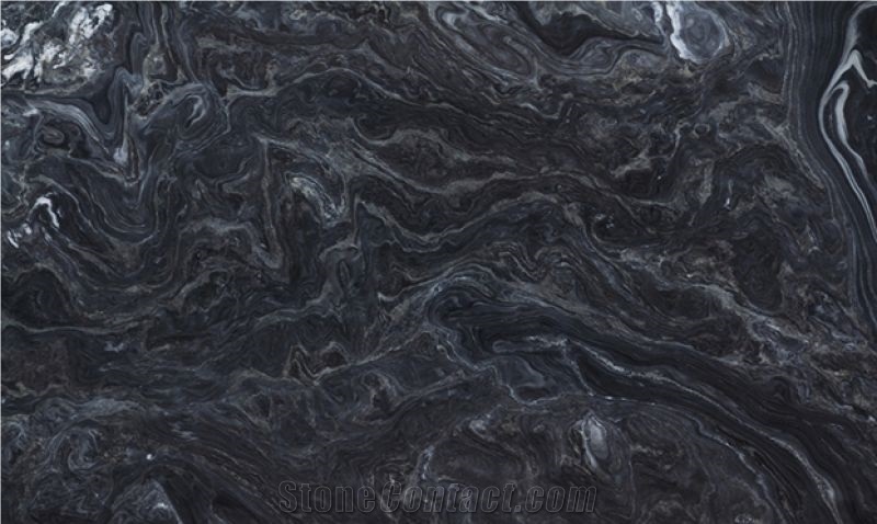Marmore Noir Black Fiorentino Marble Slabs