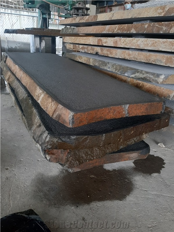 Grey Basalt Stepping Stone - Sides Natural Garden Stepping Pavements