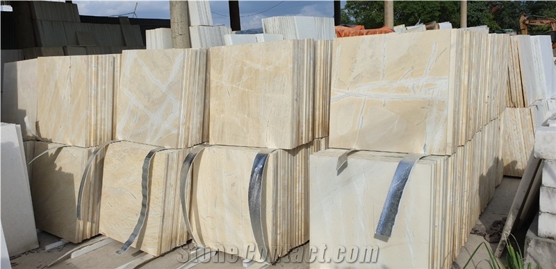 Yellow Marble Tiles, Polished Surface Lemon Marble Tiles