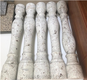 Andromeda White Granite Polished Stone Balustrade