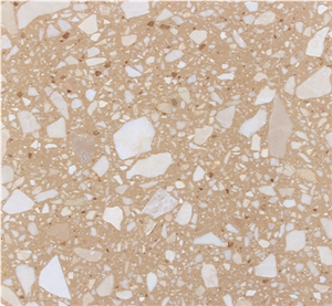 Beige Artificial Marble Stone with White Chips