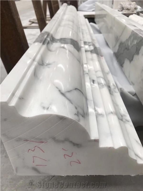 Bianco Calacatta White Marble Interior Wall Lines