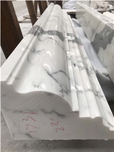 Bianco Calacatta White Marble Interior Wall Lines