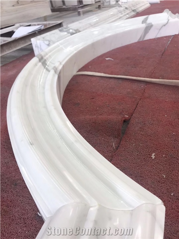 Bianco Calacatta White Marble Interior Wall Lines