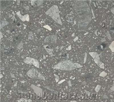 Big Quartz Chips Terrazzo Slab, Floor Tiles