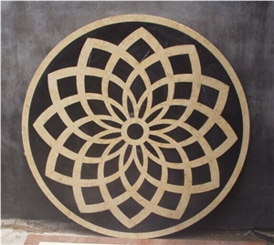Black Marquina Marble 3d Design Round Medallions
