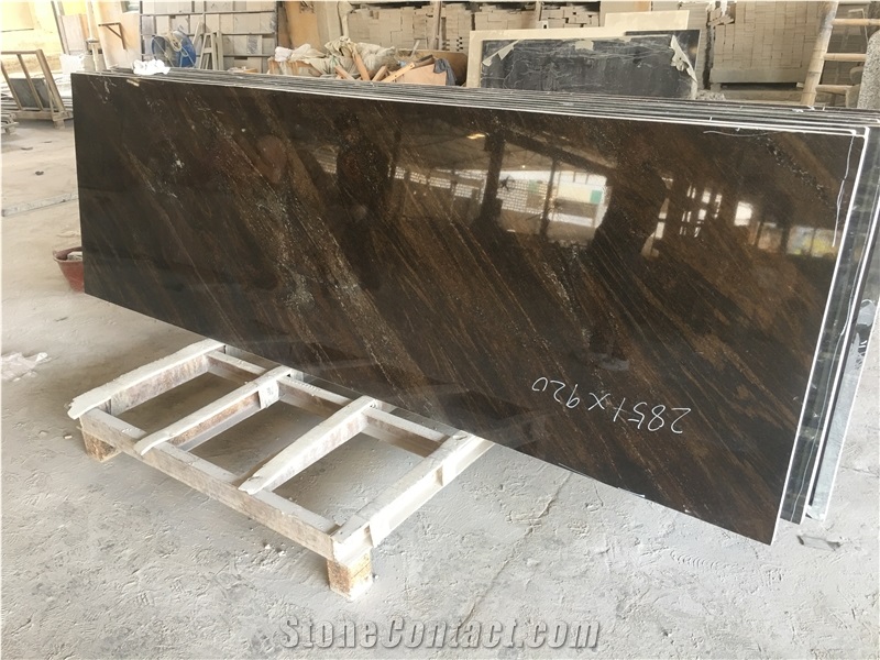 Brown Palissandro Granite Apartment Bathroom Vanity Top