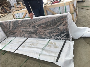 China Colombo Juparana Red Granite Bullnose Stairs