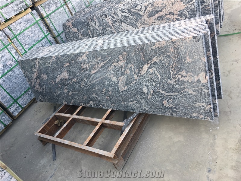 China Colombo Juparana Red Granite Bullnose Stairs