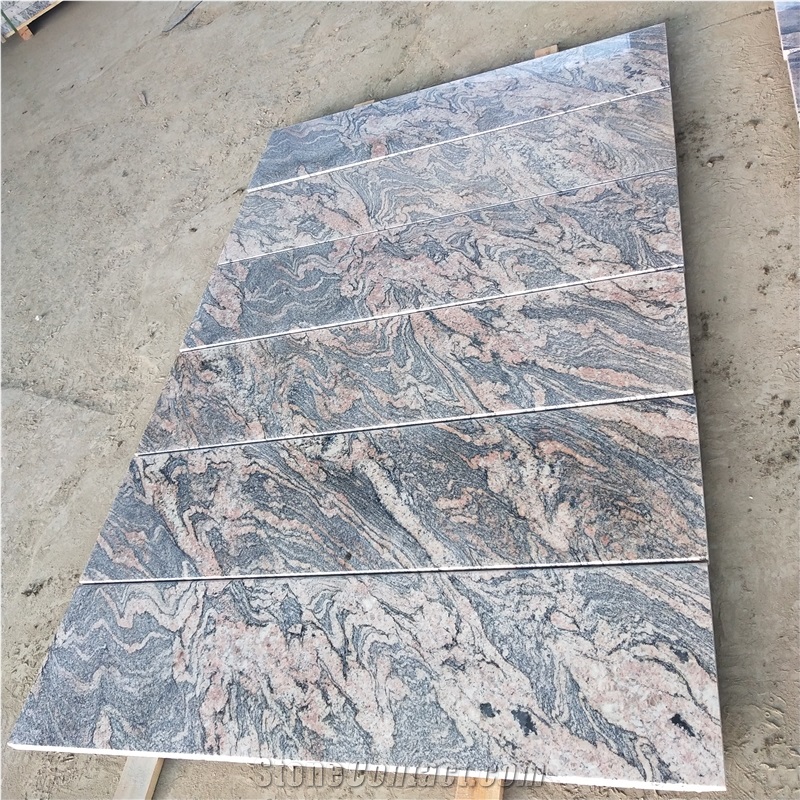 China Colombo Juparana Red Wave Granite Stair, Riser