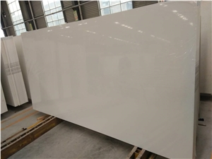 China Pure White Quartz Stone Kitchen Slab Polished China Pure White Quartz Stone Kitchen Slab Polished