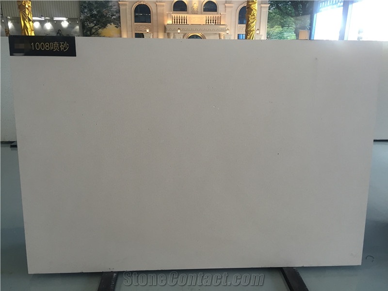 Chips Sand Blast Whiteterrazzo Tile, Slab