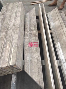 Dora Cloud Grey Marble Ogee Moudling, Wall Lines