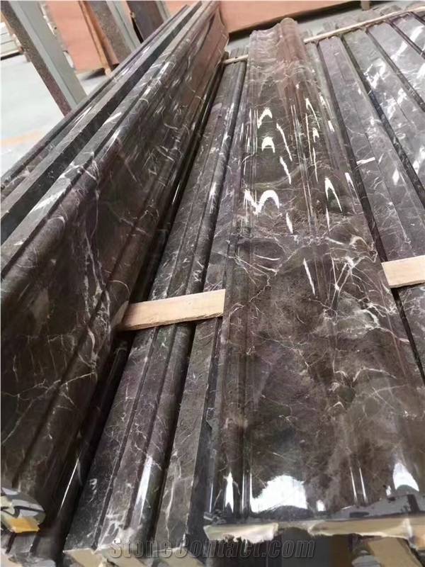 Emperador Dark Marble Polished Bullnose Wall Border