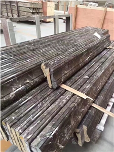 Emperador Dark Marble Polished Bullnose Wall Border