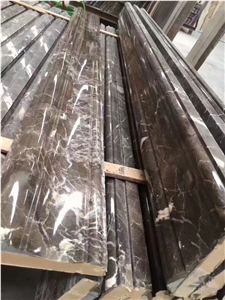 Emperador Dark Marble Polished Bullnose Wall Border