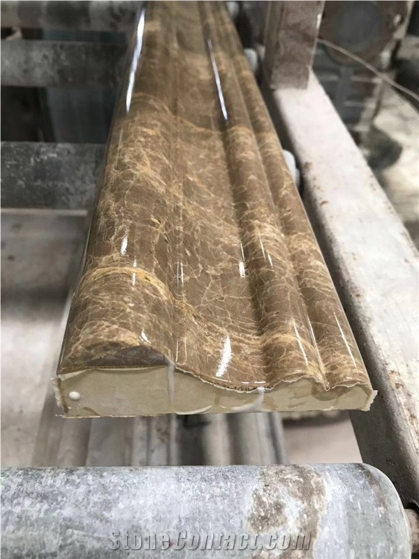 Emperador Light Marble Bullnose Border Lines,Molding