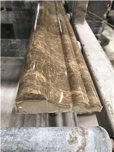 Emperador Light Marble Dome Molding, Wall Lines