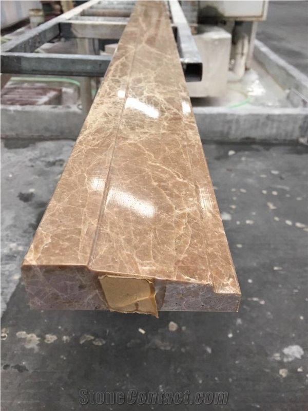 Emperador Light Marble Dome Molding, Wall Lines