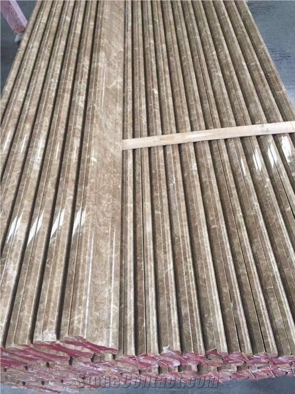 Emperador Light Marble Dome Molding, Wall Lines