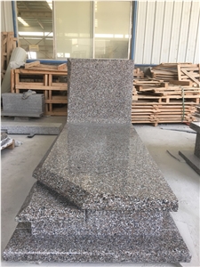 G361 China Wulian Flower Red Granite Gravestone