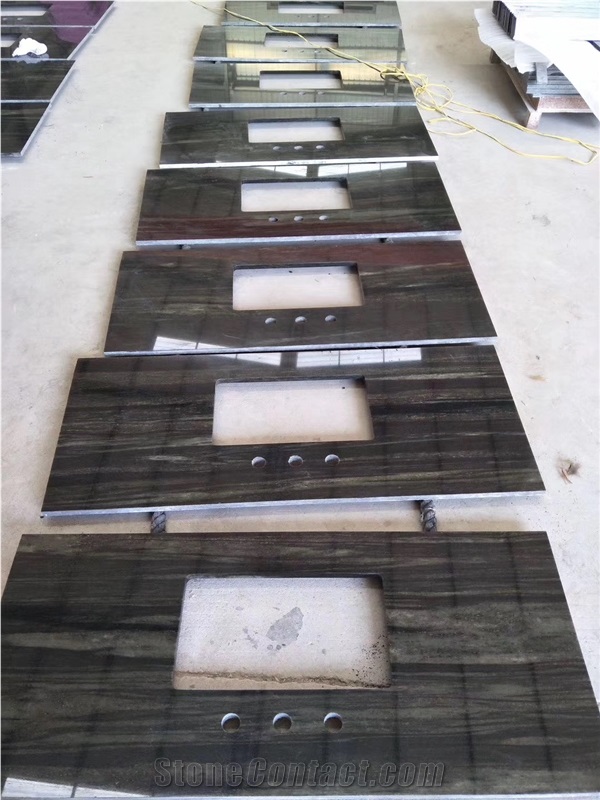 Galaxy Ocean Green Granite Bathroom Vanity Top