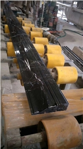 Golden Black Jade Marble Polished Wall Moldings