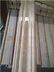 Golden Leaf Cream Marble Building Material Molding