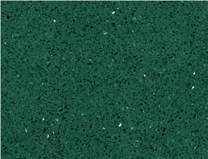 Green Galaxy Quartz Stone Prefab Custom Kitchen Slab