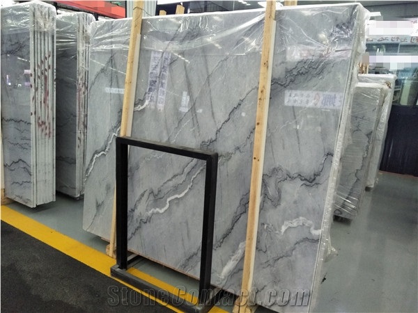 Grey Marmara Wave Marble Slab, Kitchen Bathroom Wall Tile