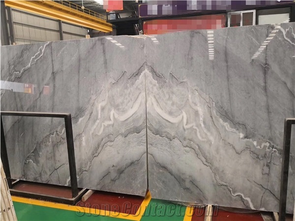 Grey Marmara Wave Marble Slab, Kitchen Bathroom Wall Tile