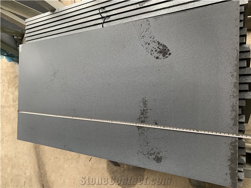 Hainan Blue Stone Basalt Honed Tiles / Lava Stone