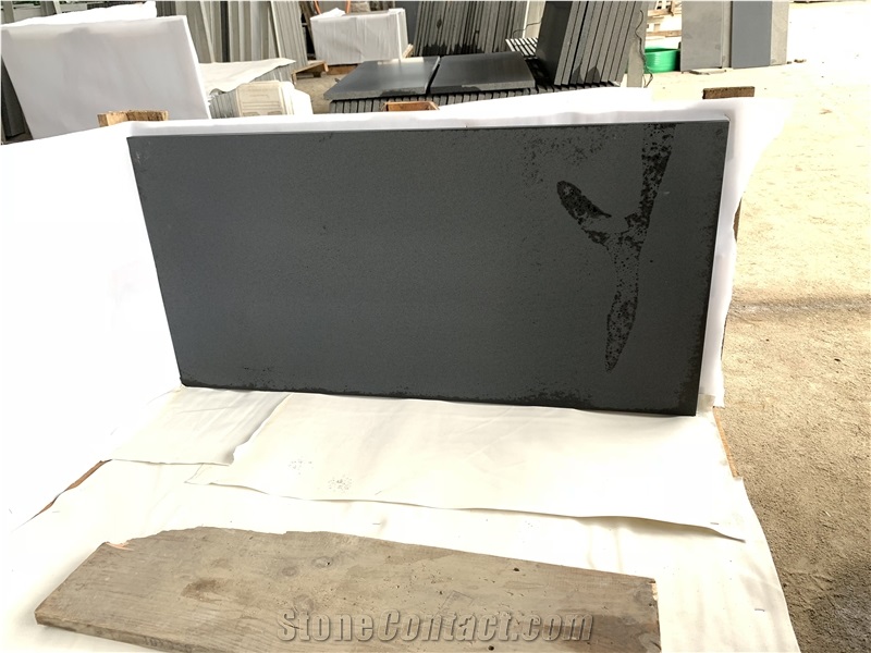 Hainan Blue Stone Basalt Honed Tiles / Lava Stone