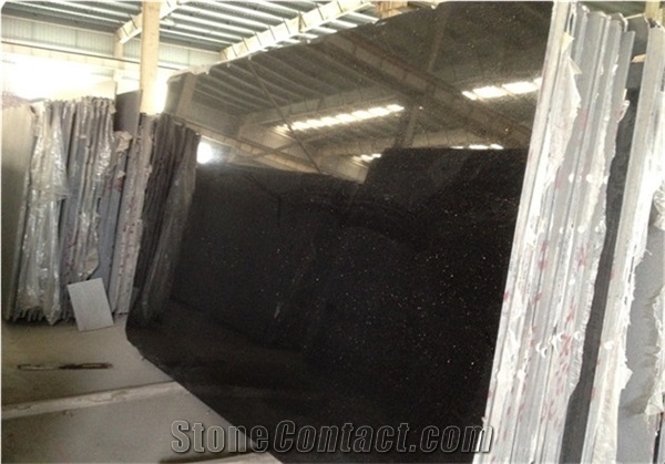 India Black Galaxy Star Granite Floor Tile,Slab