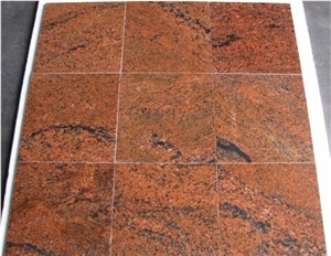 Multicolor Red Granite Floor Tile, Wall Panel