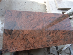 Multicolor Red Granite Tile, Slab Cut to Size Floor