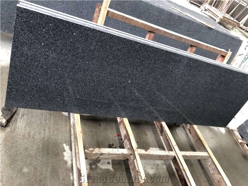 New G654 Black Granite Polished Stair / Floor Step
