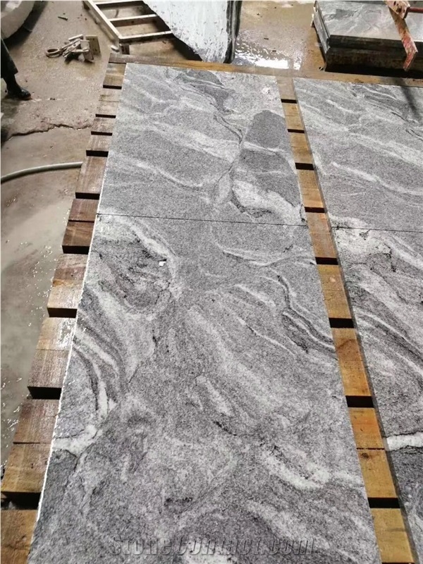 New Viscont White Grey Wave Granite Tiles