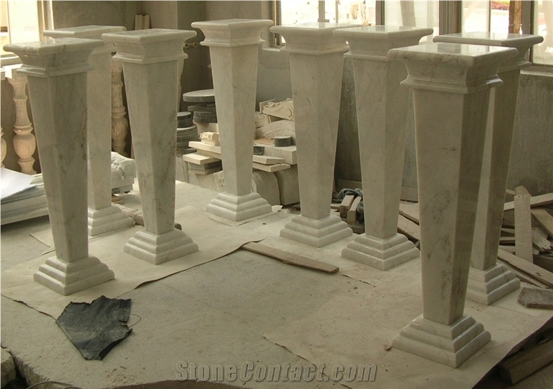 Oriental White Marble Balcony Balustrade & Railing