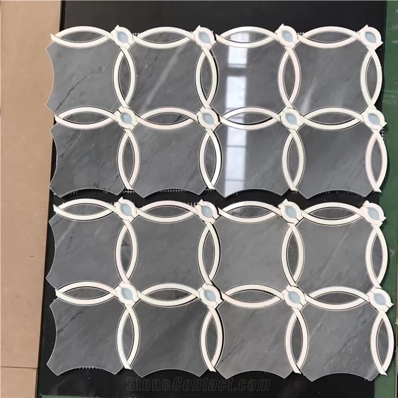 Palissandro Bluette Marble Art Mosaic Wall Pattern